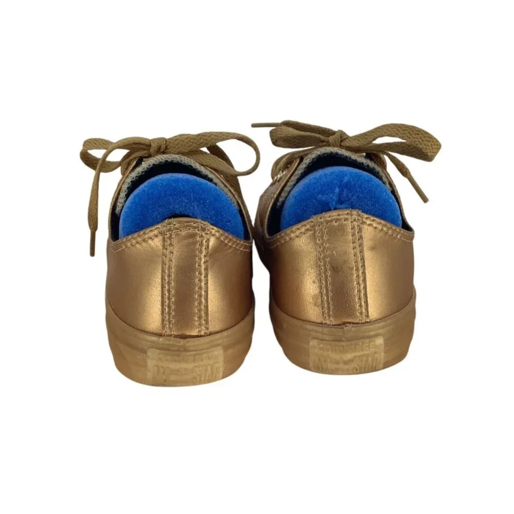 Converse Big Kids Boys Girls Low Top Sneakers Lace Up Gold Junior Size 4.5 - Picture 6 of 8